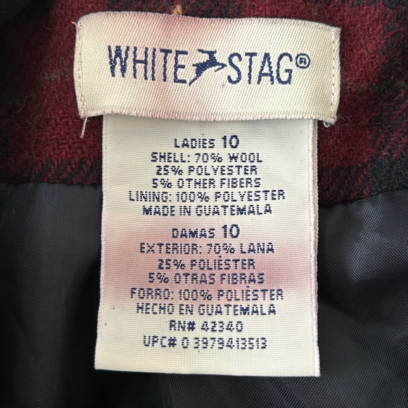 Vintage White Stag Plaid Wool Blazer - Picture 16 of 16